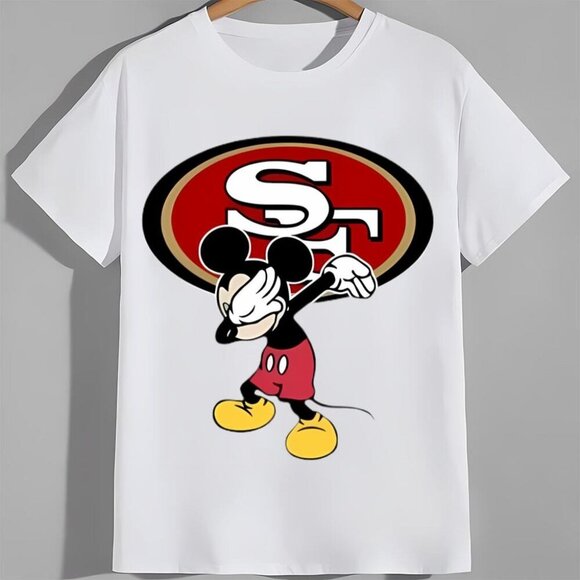 Samantha S Other - Mickey Disney Dabbing San Francisco 49ers NFL Football Cartoon Fan T-Shirt 90